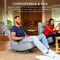 Best Choice Products Folding Floor Gaming Chair for Home, Office w/ 360-Degree Swivel, 4 Positions